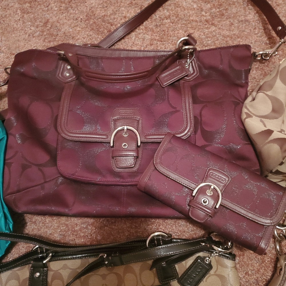 Coach purse with matching wallet